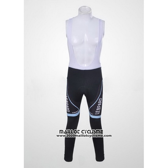 2011 Maillot Ciclismo Trek Leqpard Noir et Azur Manches Longues et Cuissard